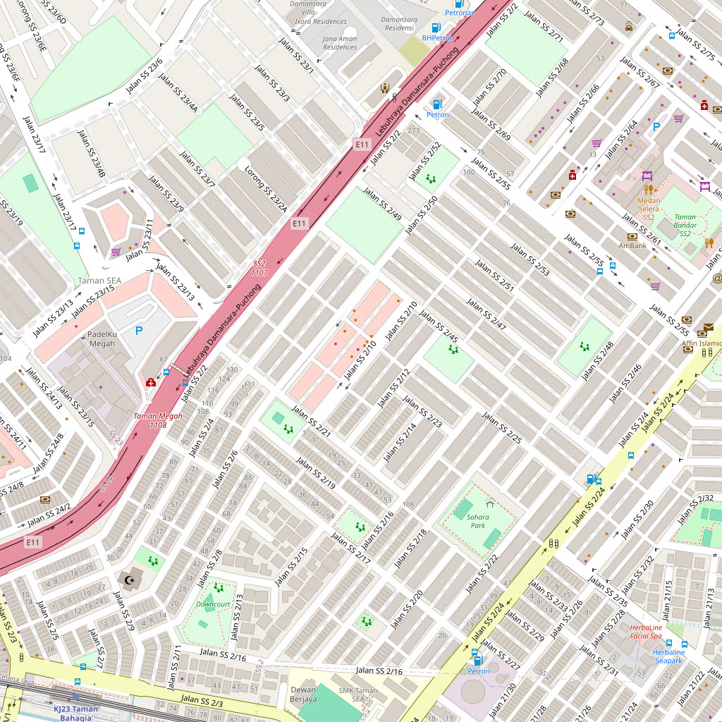 Map showing Jalan SS 2/10, Petaling Jaya
